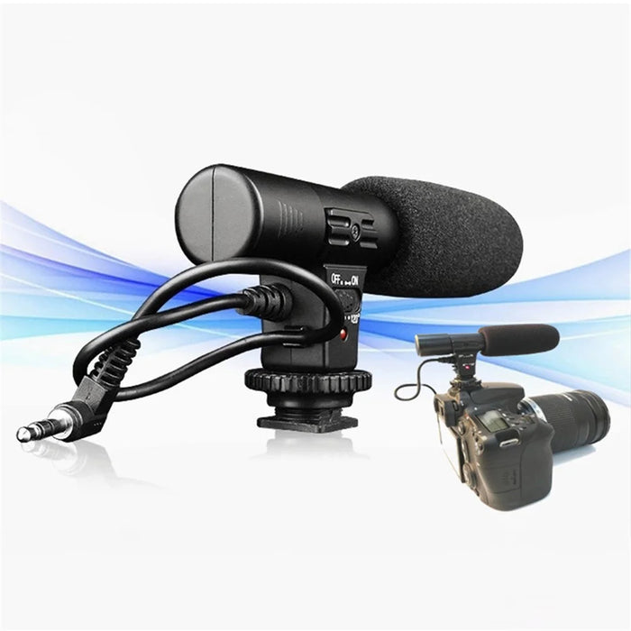 MIC-01 Mobile Phone Camera Microphone Professional Interview Capacitive Microphone for Live Streaming, Video Recording - 2