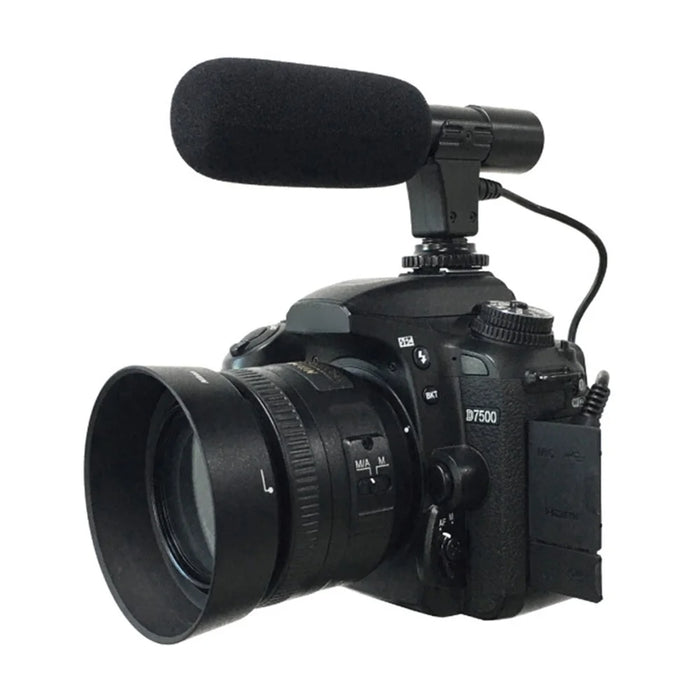 MIC-01 Mobile Phone Camera Microphone Professional Interview Capacitive Microphone for Live Streaming, Video Recording - 3