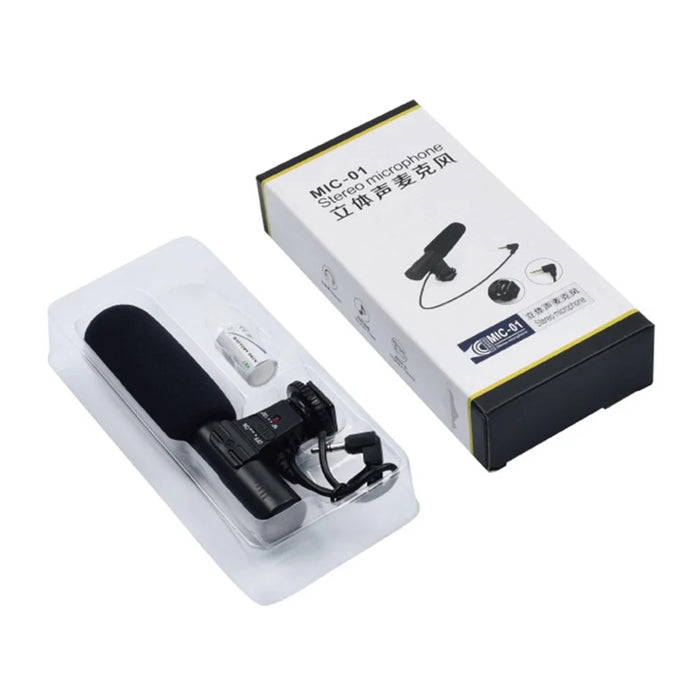 MIC-01 Mobile Phone Camera Microphone Professional Interview Capacitive Microphone for Live Streaming, Video Recording - 6