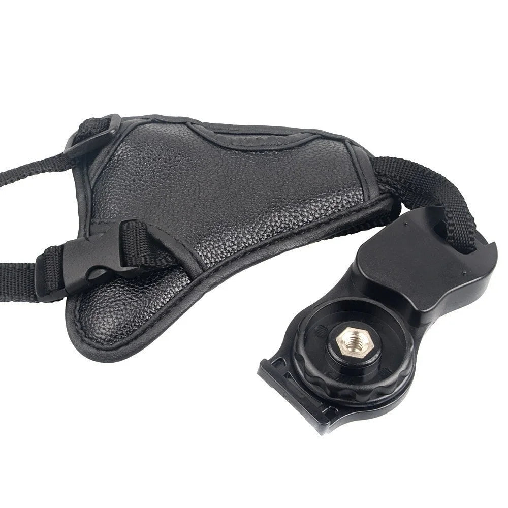 Camera Hand Strap PU Leather Secure Camera Grip Padded Anti-slip Camera Wrist Strap for DSLR SLR Cameras - 3