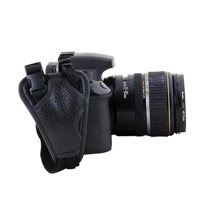 Camera Hand Strap PU Leather Secure Camera Grip Padded Anti-slip Camera Wrist Strap for DSLR SLR Cameras - 6