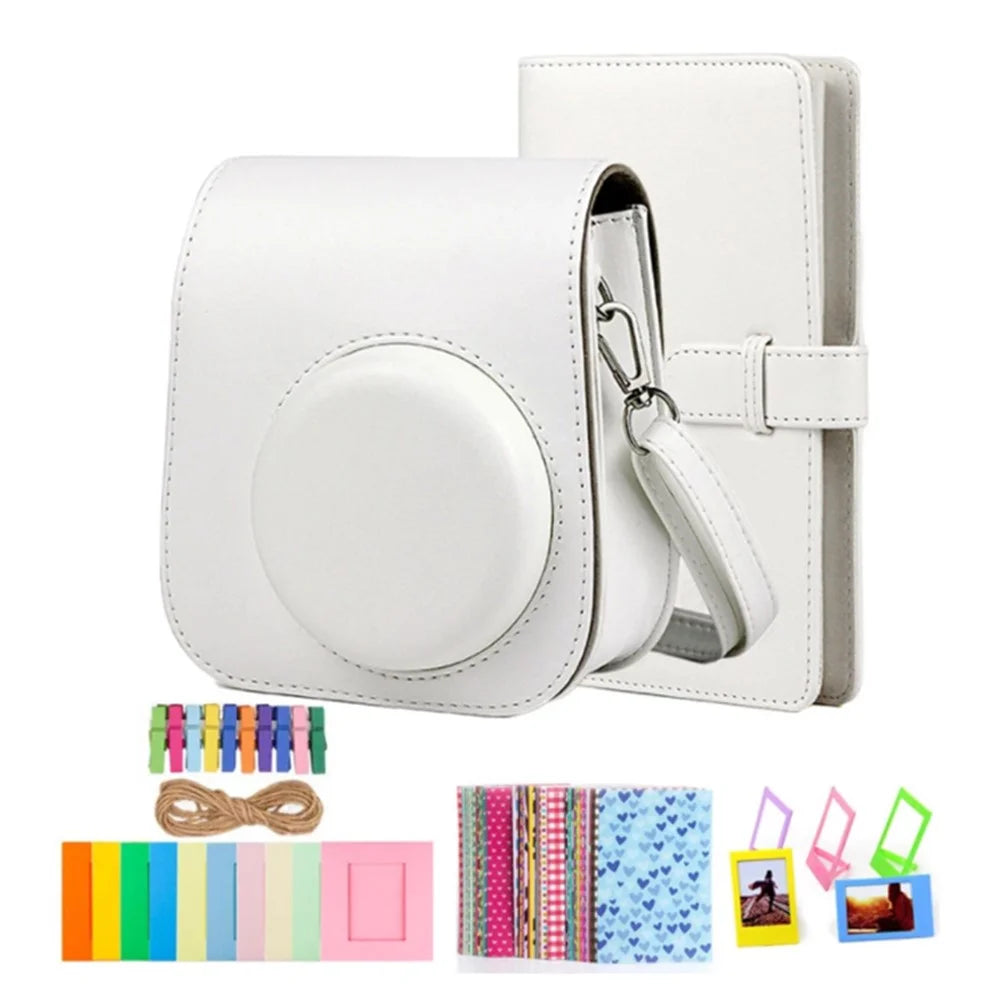 Instant Cameras Camera Accessories 5-in-1 Colorful Bundle Kit for FujiFilm Mini 11 / 9 / 8, Includes Camera Bag, Album and Other Elements for Collecting / Displaying Photos - White - 1