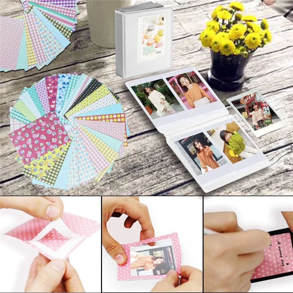 Instant Cameras Camera Accessories 5-in-1 Colorful Bundle Kit for FujiFilm Mini 11 / 9 / 8, Includes Camera Bag, Album and Other Elements for Collecting / Displaying Photos - White - 5