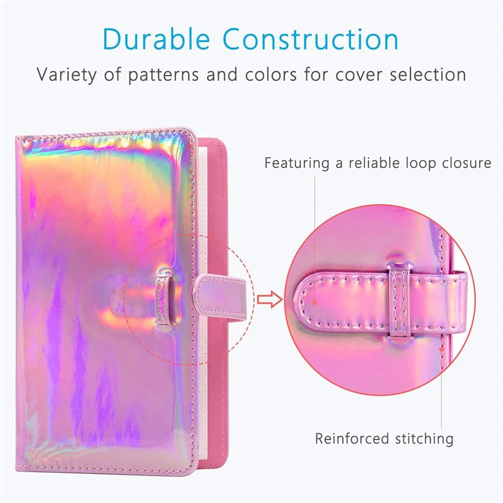3-inch Mini Photo Album for Gopro Hero 12 / Fujifilm Instax Mini 11 9 8+ 8 90 70 26 25 7s 50s PU Leather 108 Pockets Album - Paint Rainbow - 5