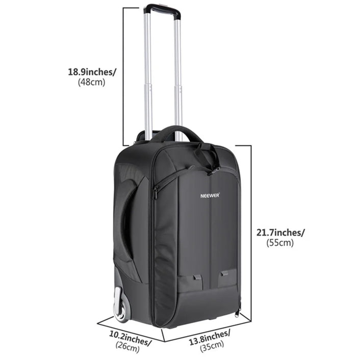 NEEWER NW3300 55x35x26CM Convertible Wheeled Camera Bag Backpack Luggage Trolley Case with Detachable Partition Pads - 7
