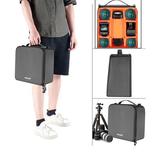 NEEWER NW-980 30x30x17CM Flexible Partition SLR Camera Storage Bag DSLR Shockproof Inside Padded Handbag - 2