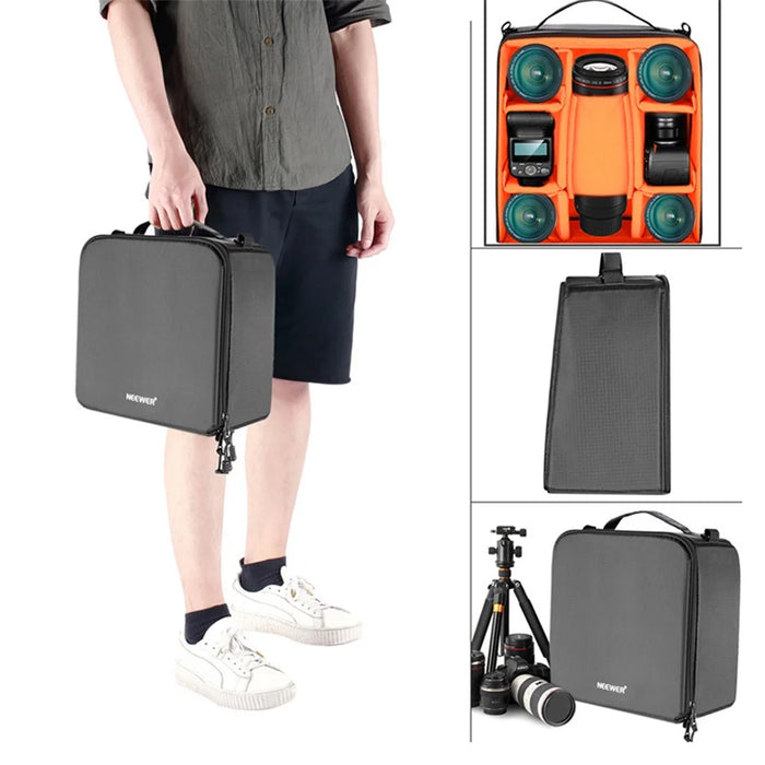 NEEWER NW-980 30x30x17CM Flexible Partition SLR Camera Storage Bag DSLR Shockproof Inside Padded Handbag - 2