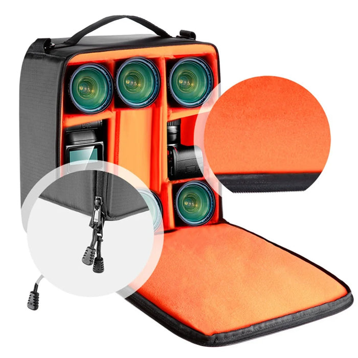 NEEWER NW-980 30x30x17CM Flexible Partition SLR Camera Storage Bag DSLR Shockproof Inside Padded Handbag - 4