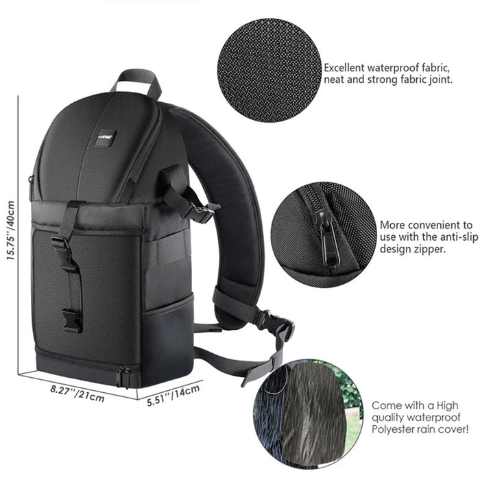 NEEWER NW-XJB02S Large Capacity Camera Carrying Bag Sling Bag Daypack for DSLR Cameras and Lens - Purple - 7