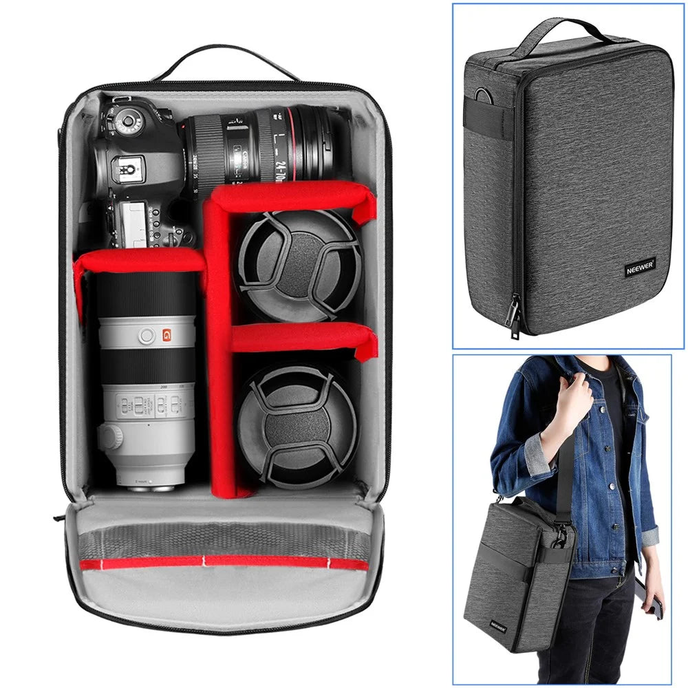 NEEWER NW-747 Digital DSLR Camera Lens Storage Handbag Waterproof Nylon Shoulder Bag - 3