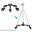 NEEWER NW-600 Large Size Photography Tripod Stretchable Pulley Stand Mute 3 Wheels Aluminum Alloy Pulley Base - 2