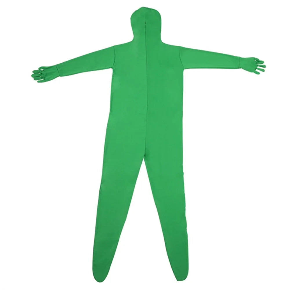 LIGHTUPFOTO PSD2EA One-Piece Chromakey Body Suit Green Bodysuit Unisex Spandex Disappearing Man Costume - Green / 160cm - 1