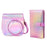 For Fujifilm Instax Mini 12 / 11 / 9 / 8 PU Leather Camera Case Cover Shoulder Bag with 3-inch Album - Aurora Pink - 1