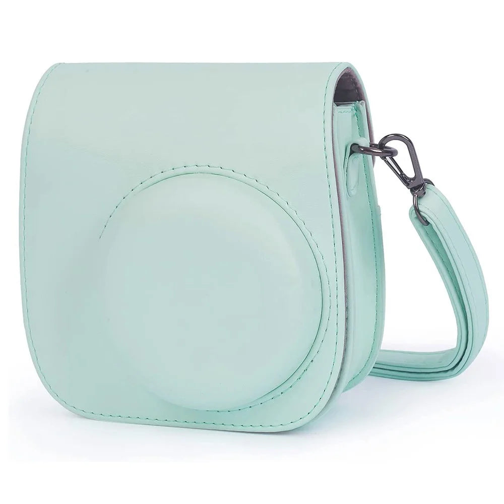 For FujiFilm Instax Mini 12 11-in-1 Accessories Kit Camera Bag Album Photo Frame Stickers Clips Set - Mint Green - 3