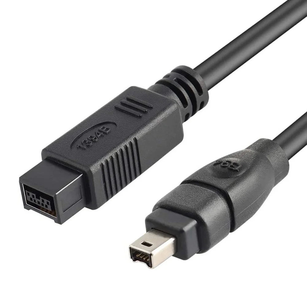 JUNSUNMAY 1.8m IEEE 1394 FireWire 800 9Pin to 400 4Pin Data Cable Adapter for MacBook Camera - 1
