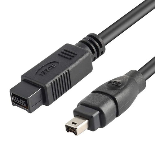 JUNSUNMAY 1.8m IEEE 1394 FireWire 800 9Pin to 400 4Pin Data Cable Adapter for MacBook Camera - 1