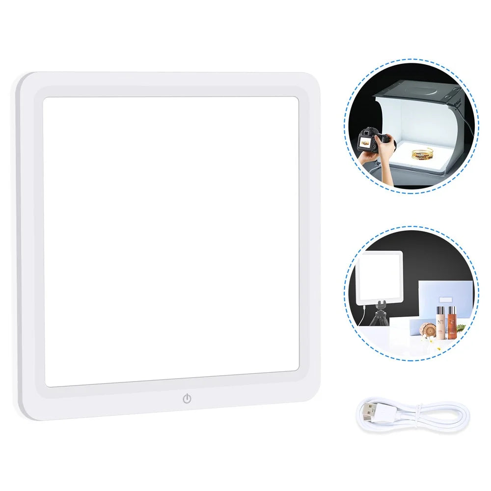 PULUZ PU5131W 20cm Photography Shadowless Bottom Light Lamp Panel for Photo Studio Shoot Tent Box - 1