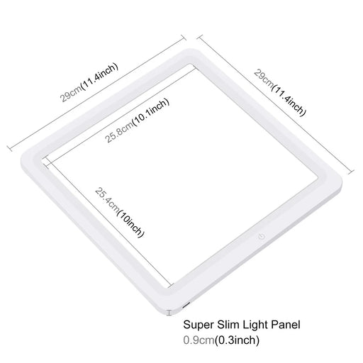 PULUZ PU5131W 20cm Photography Shadowless Bottom Light Lamp Panel for Photo Studio Shoot Tent Box - 2