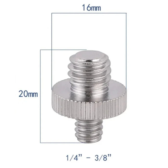F005 3 / 8 inch to 1 / 4 inch Threaded Camera Tripod Iron Screw Adapter Double Head Mounting Screw Converter - 3