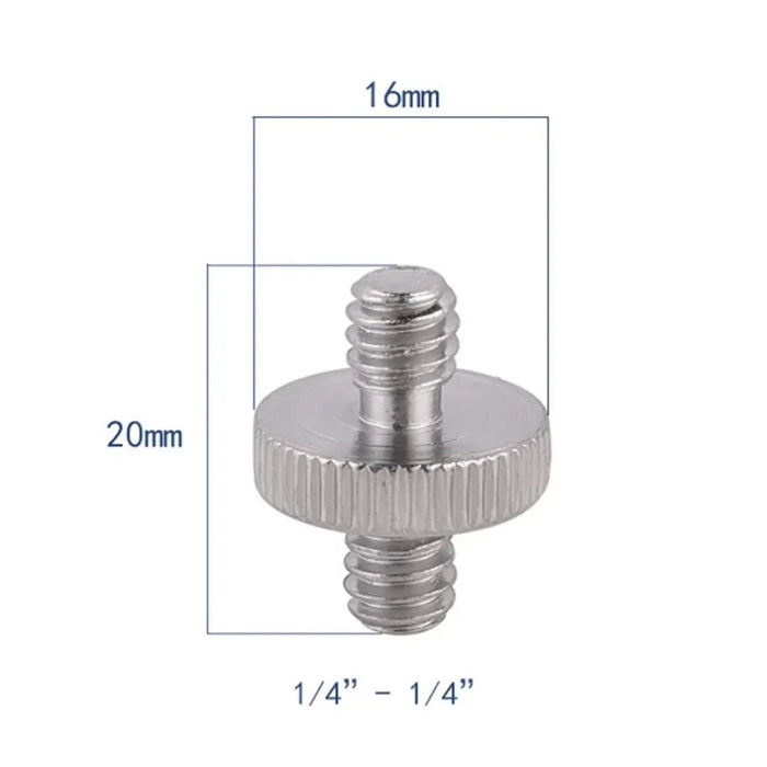 F004 1 / 4 inch to 1 / 4 inch Threaded Iron Screw Adapter Camera Tripod Mounting Double Head Screw Converter - 3