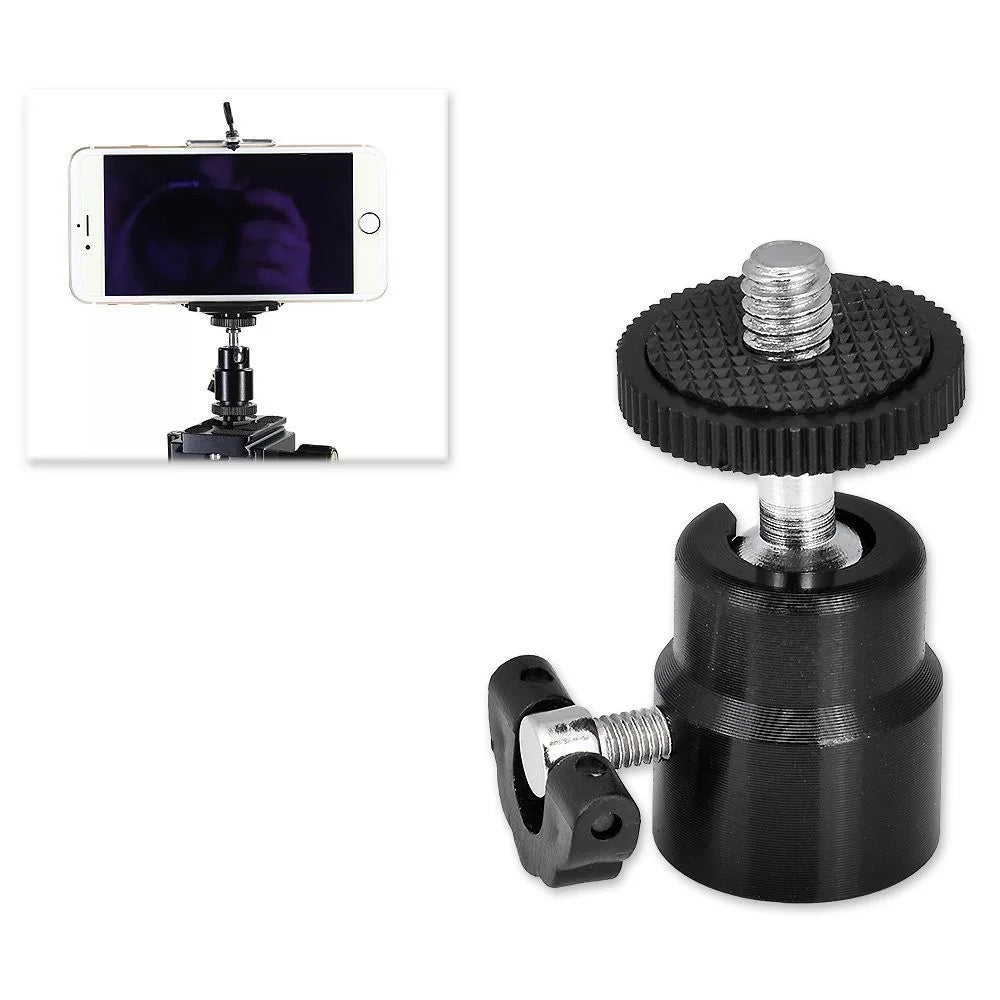 C008 Mini Gimbal Mount for Tripod, Aluminum Alloy+PC Camera Rotating Ball Gimbal with 1 / 4" Screw Mount - 5