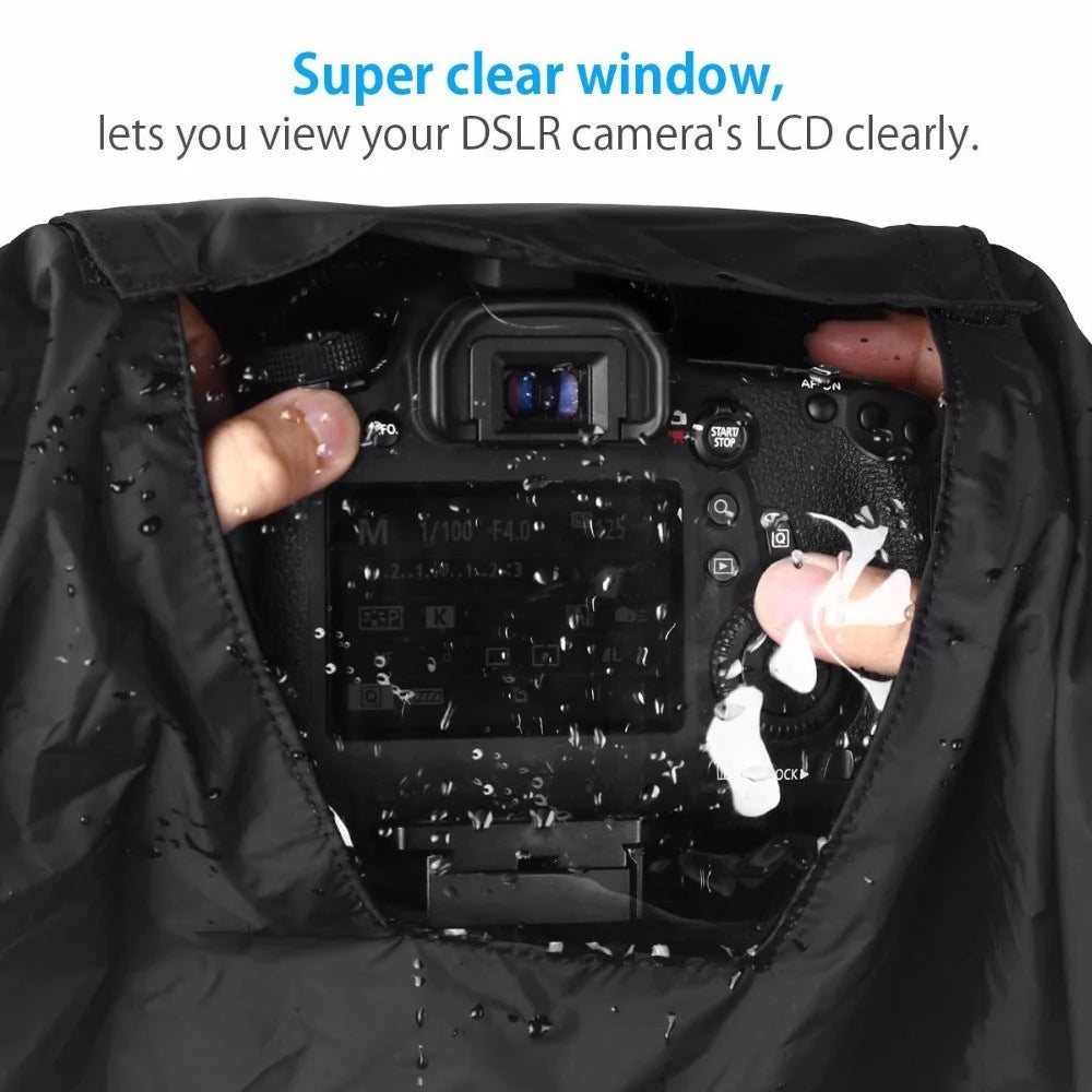 396 Rain Cover Raincoat Waterproof Protection Case for Camera Medium Telephoto Lens - 7