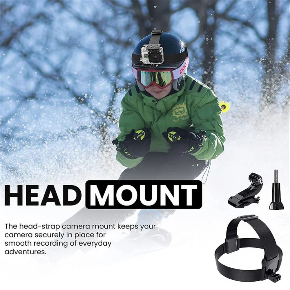 20-in-1 for GoPro Action Camera Accessories Kit Outdoor Sports Chest Wrist Strap Headband Tripod Mount Parts Set - 6