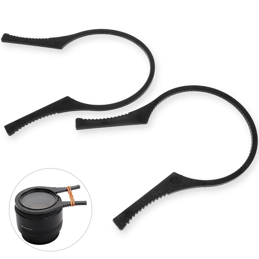 LJ1173 2Pcs for 67mm-77mm Caliber Lens Filter UV Lens Plastic Removal Wrench Camera Lens Filter Clamps - 1