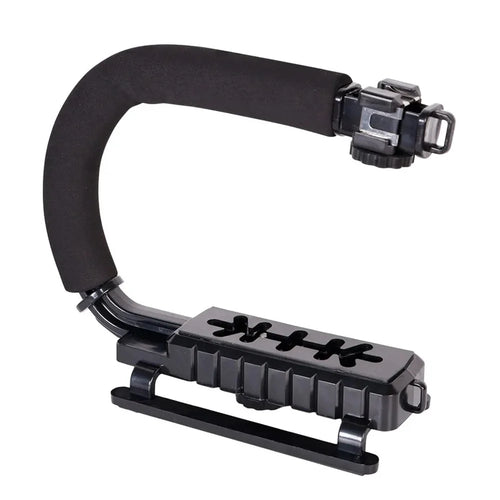 H002 Portable SLR Camera Shooting Sponge Handle ABS Stabilizer U-shape DV Stand Fill Light Mount Bracket - 1