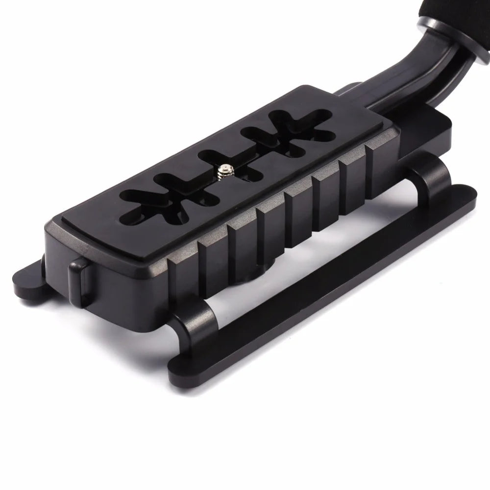 H002 Portable SLR Camera Shooting Sponge Handle ABS Stabilizer U-shape DV Stand Fill Light Mount Bracket - 5