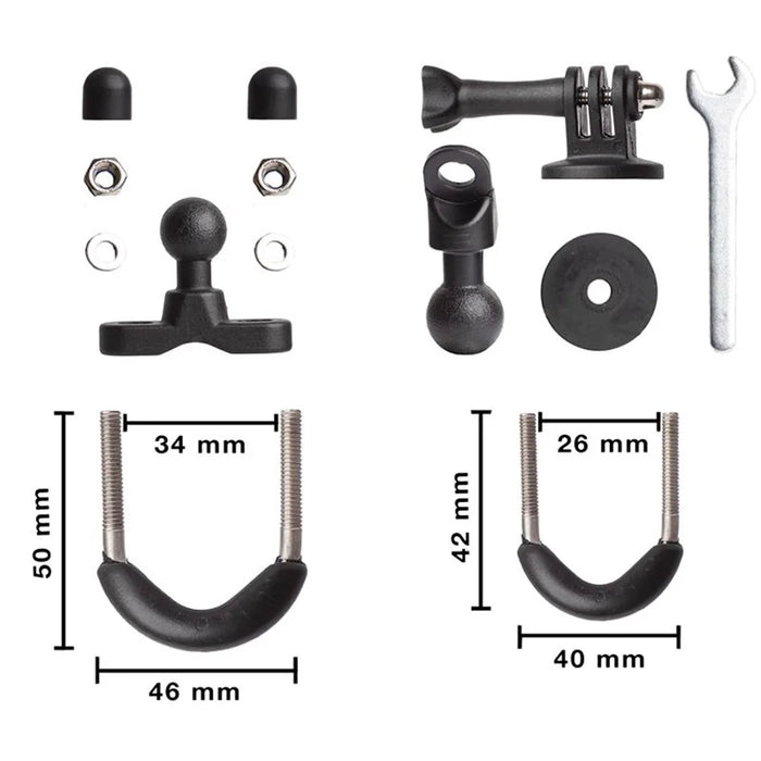 For GoPro Motorcycle Bicycle Holder Handlebar Mount Bracket Action Camera Accessories - 4