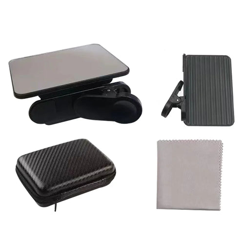 Mobile Phone Photography Reflection Mirror Outdoor Travel Photo Reflection Effect Auxiliary Tool with Clip for Cell Phone - Black - 1