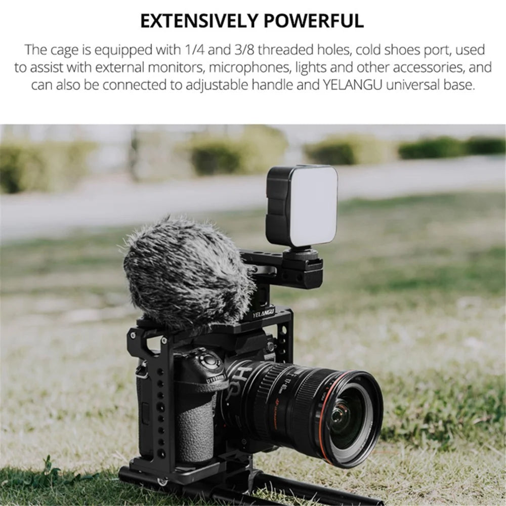 YELANGU C18-A For Panasonic S1 / S1H / S1R Camera Cage CNC Aluminum Alloy Camera Protective Frame - 6