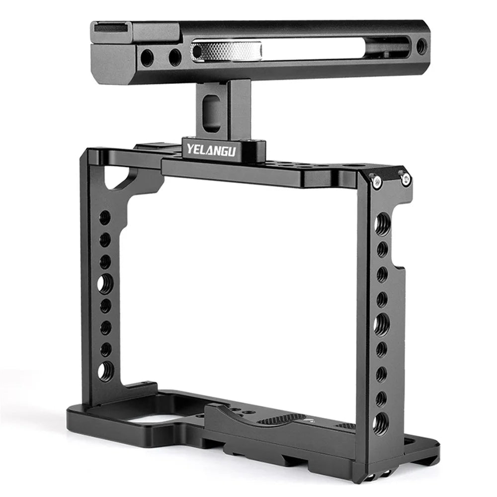YELANGU C18-B For Panasonic S1 / S1H / S1R Camera Protection Frame Aluminum Alloy Housing Cage with Handle Grip - 1