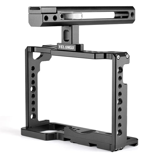 YELANGU C18-B For Panasonic S1 / S1H / S1R Camera Protection Frame Aluminum Alloy Housing Cage with Handle Grip - 1