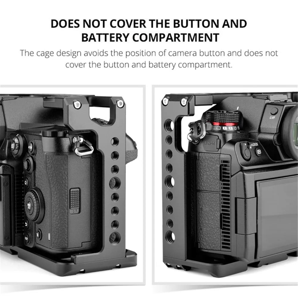YELANGU C18-B For Panasonic S1 / S1H / S1R Camera Protection Frame Aluminum Alloy Housing Cage with Handle Grip - 7
