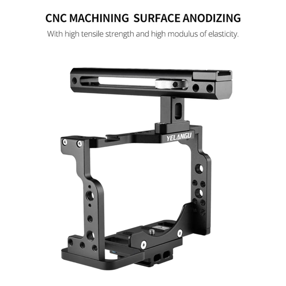 YELANGU C15-B For Nikon Z6 / Z7 / Z6II / Z7II Protection Frame Vlogging Handle Grip Aluminum Alloy Camera Housing Cage - 2