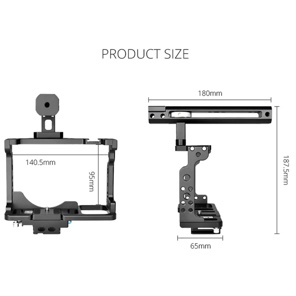 YELANGU C15-B For Nikon Z6 / Z7 / Z6II / Z7II Protection Frame Vlogging Handle Grip Aluminum Alloy Camera Housing Cage - 7