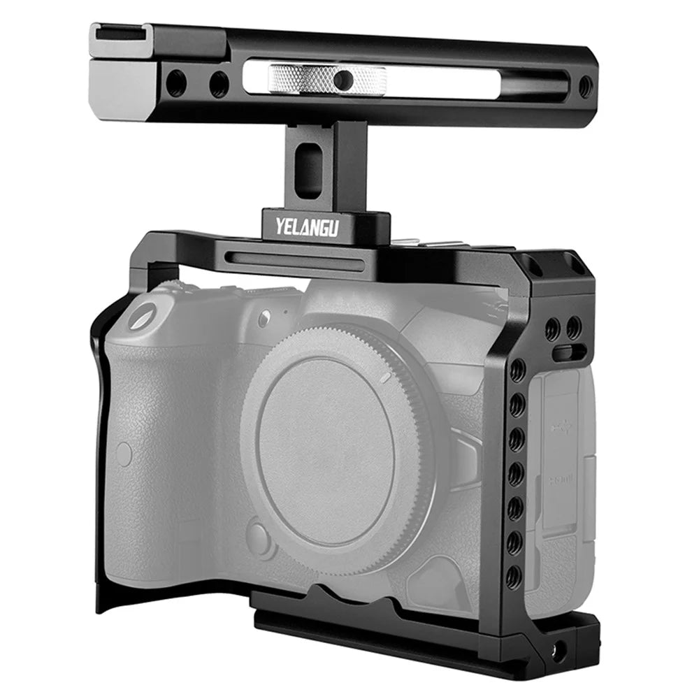YELANGU C22 For Canon EOS R5 / R6 / R6 MARK 2 / R5C Aluminum Alloy Camera Video Cage with Handle Grip - 4