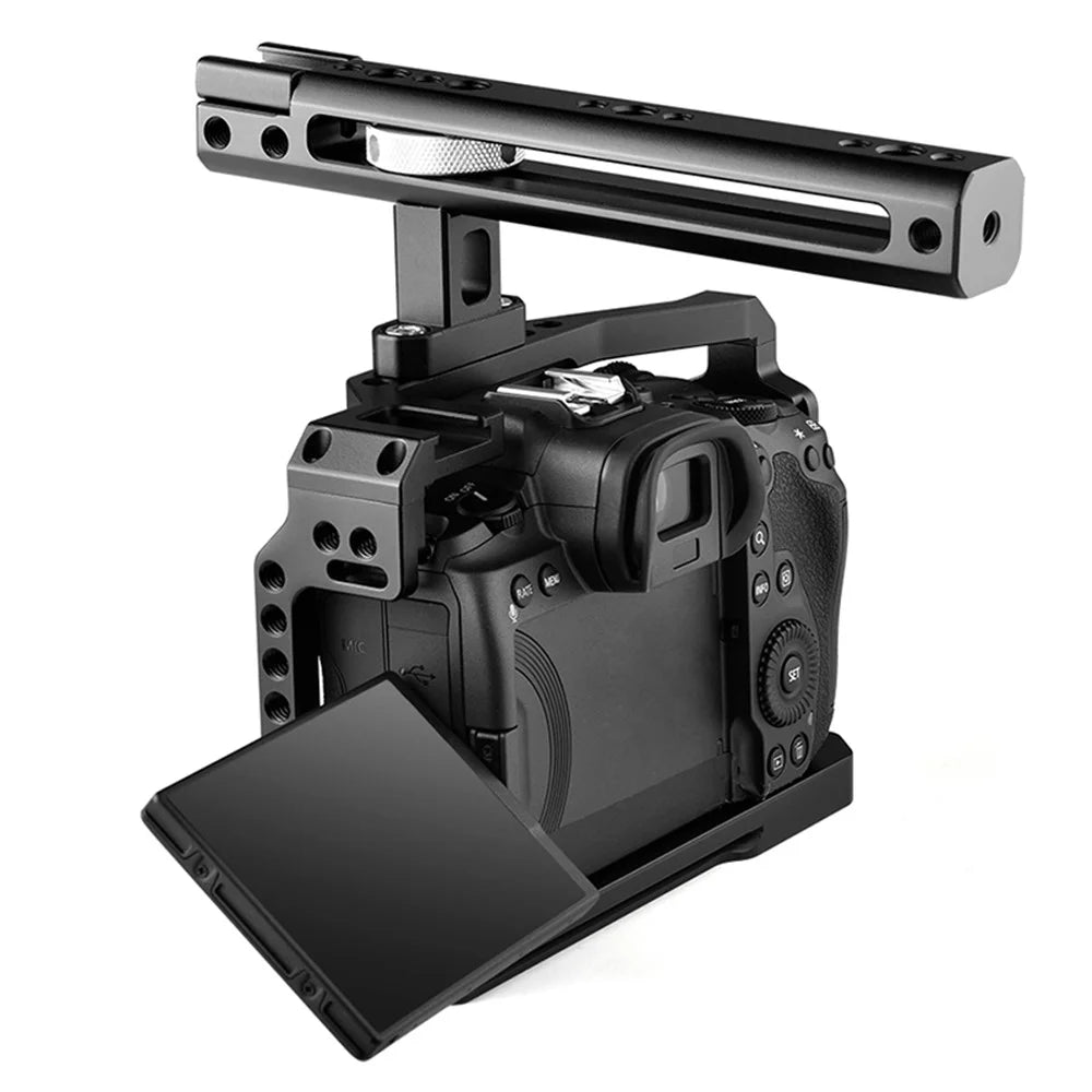 YELANGU C22 For Canon EOS R5 / R6 / R6 MARK 2 / R5C Aluminum Alloy Camera Video Cage with Handle Grip - 7