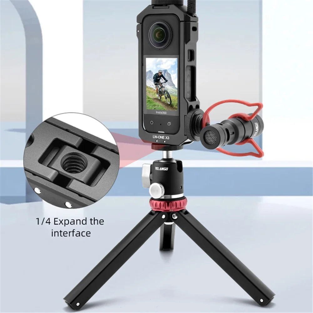 YELANGU LW-ONE X3 For Insta360 ONE X3 Lightweight Aluminum Alloy Camera Video Cage Vlogging Movie Making Tool - 6