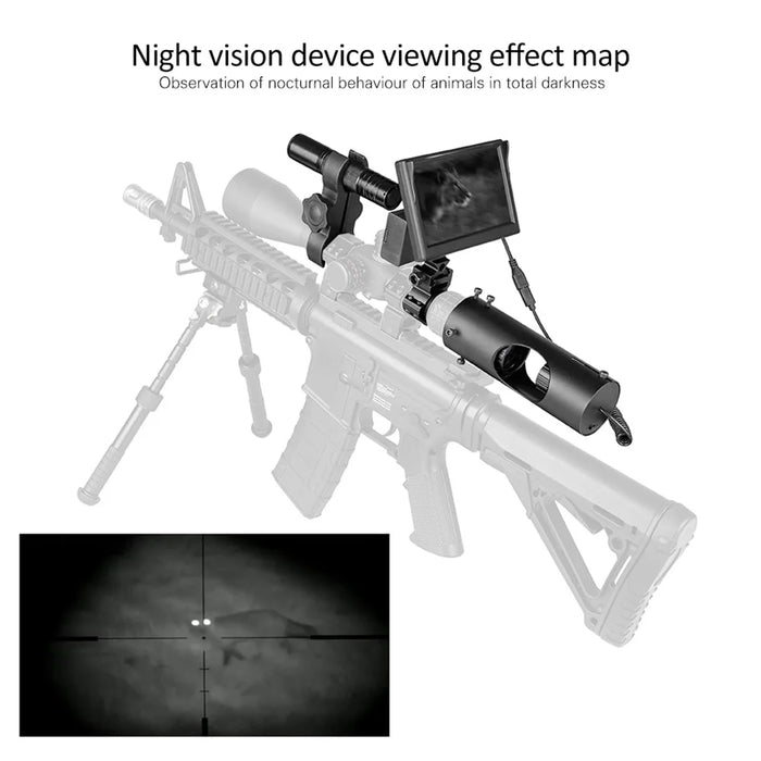 G1 5-inch Screen Digital Night Vision Set with Flashlight, Camera Lens, Mount Bracket Infrared Night Vision (No Battery) - 4
