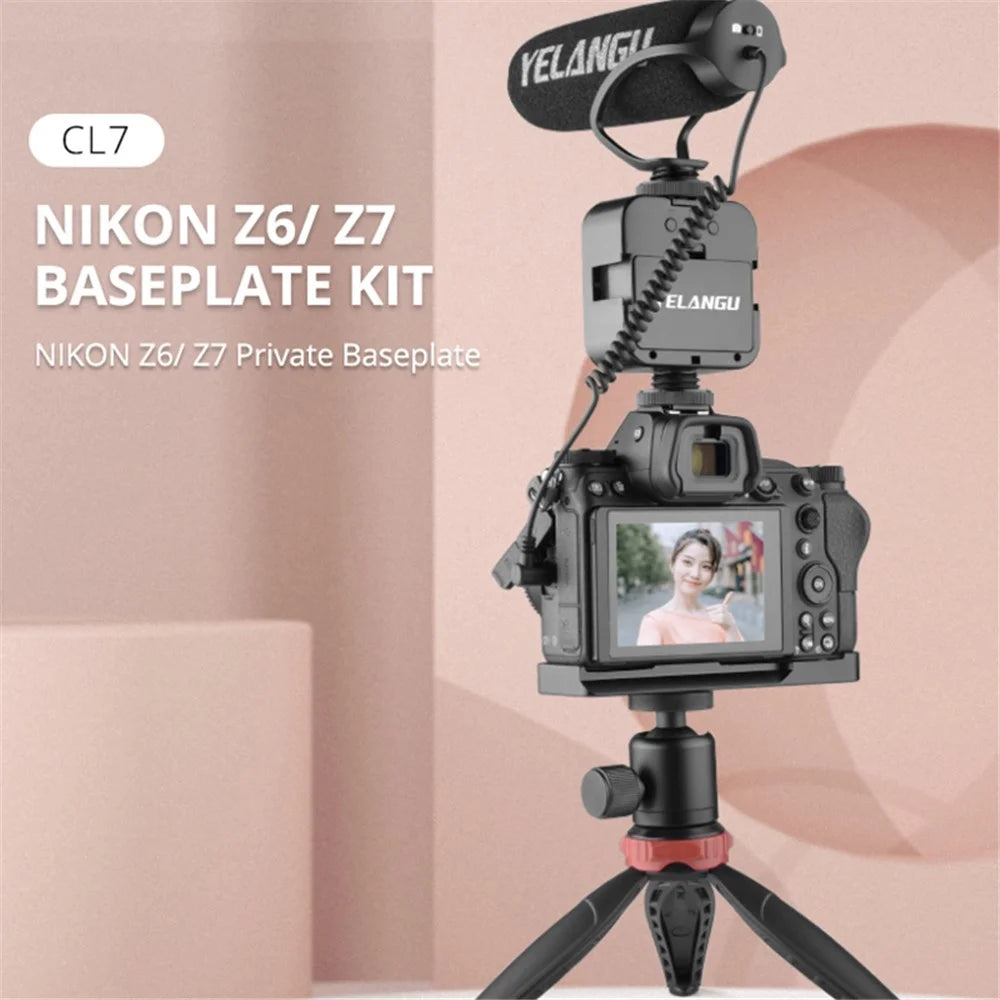 YELANGU CL7 For Nikon Z6 / Z7 Aluminum Baseplate with Cold Shoe Interface Camera Accessory - 2