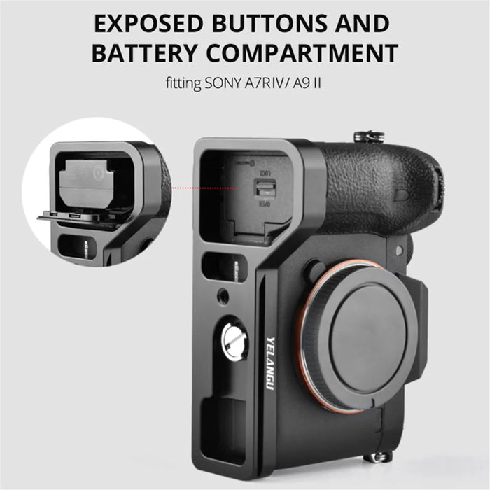 YELANGU CL8 Aluminum Baseplate for Sony A9II / A7R4 with Cold Shoe Interface Camera Accessory - 5