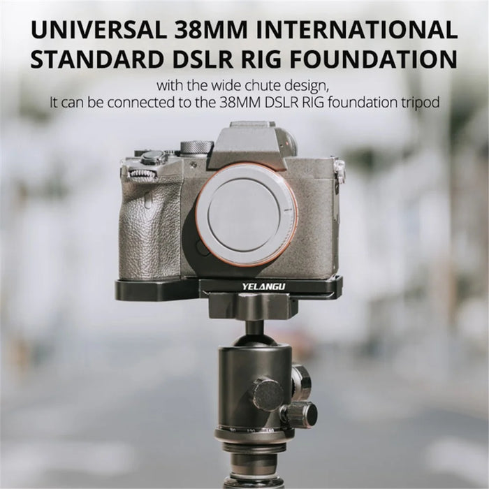 YELANGU CL8 Aluminum Baseplate for Sony A9II / A7R4 with Cold Shoe Interface Camera Accessory - 6