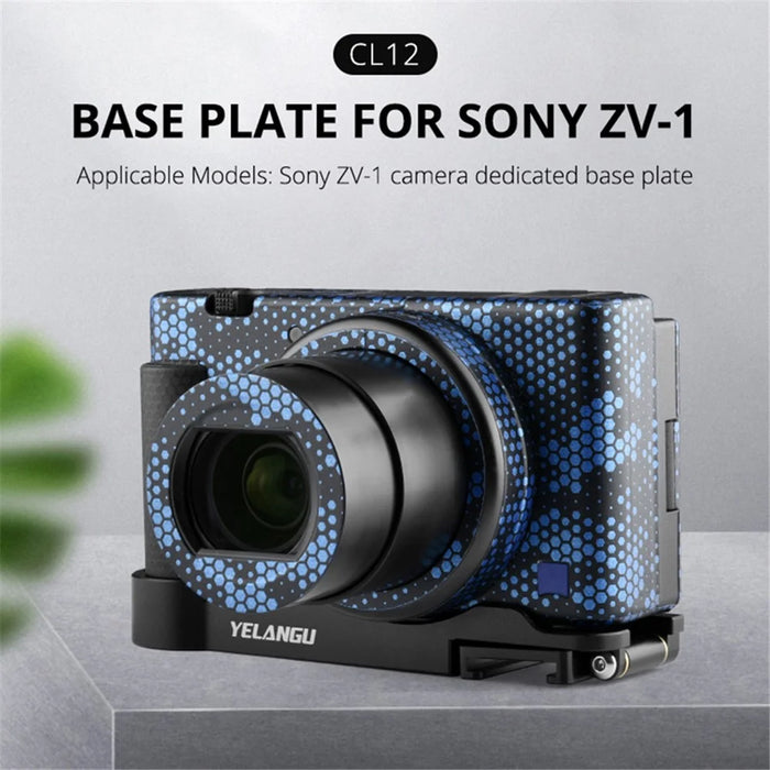 YELANGU CL12 For Sony ZV-1 Aluminum Alloy Camera Base Plate with Anti-slip Rubber Pad - 3