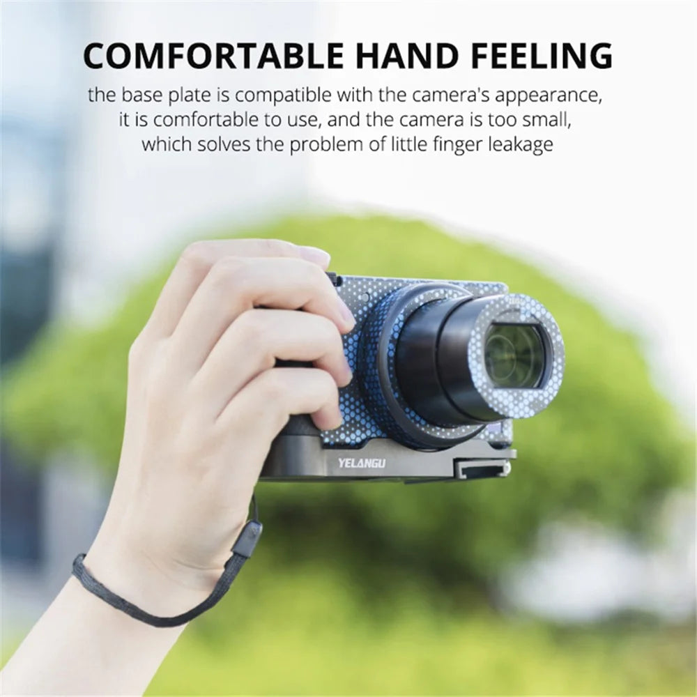 YELANGU CL12 For Sony ZV-1 Aluminum Alloy Camera Base Plate with Anti-slip Rubber Pad - 6