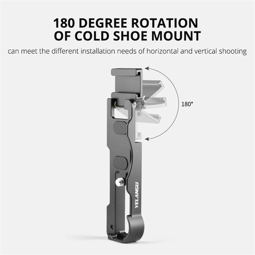 YELANGU CL12 For Sony ZV-1 Aluminum Alloy Camera Base Plate with Anti-slip Rubber Pad - 7