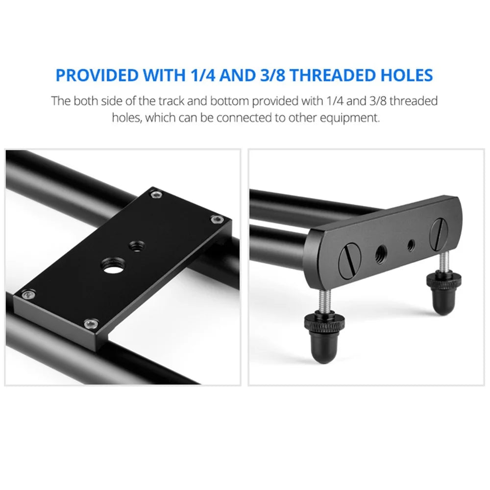 YELANGU L4X-BE Camera Dolly + Camera Slider Set 3-Speed Electric Dolly Car with 60cm Aluminum Alloy Track Rail and Remote - 6