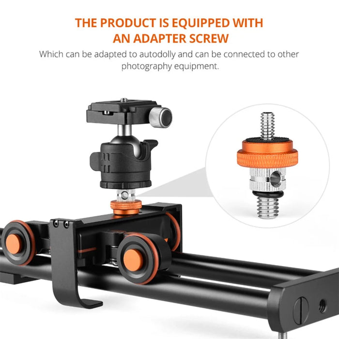 YELANGU L4X-60ET 3-Speed Electric Dolly Car Camera Slider Track Dolly with 60cm Slider Rail and Track Buckle - 3
